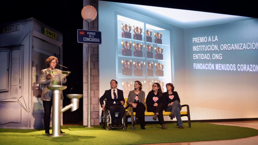 Agradecimiento de María Escudero, presidenta de Menudos Corazones, tras la entrega del Premio Solidarios ONCE a la Fundación