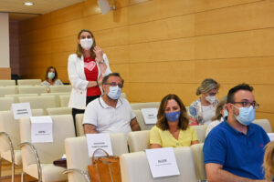 Amaya Sáez, directora de Menudos Corazones, durante la constitución del Foro de Pacientes del Hospital Gregorio Marañón.