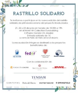 Cartel del rastrillo solidario de Tendam