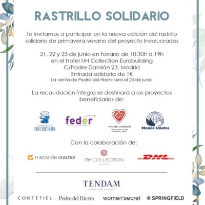 Cartel del rastrillo solidario de Tendam