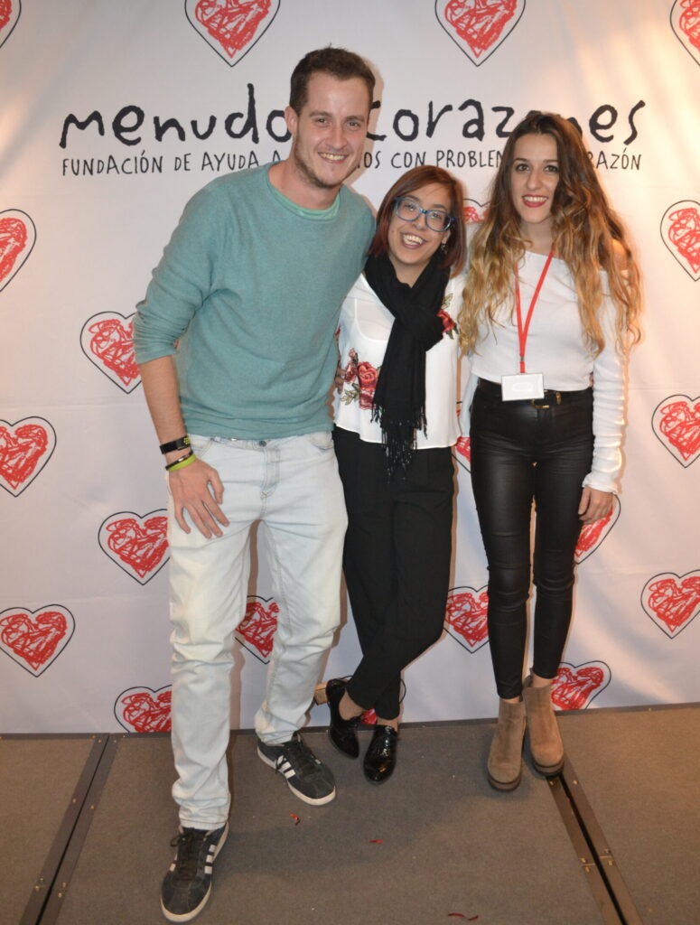 Javier Andrés Alda en la Jornada de Cardiopatías junto con Vicky y Malu