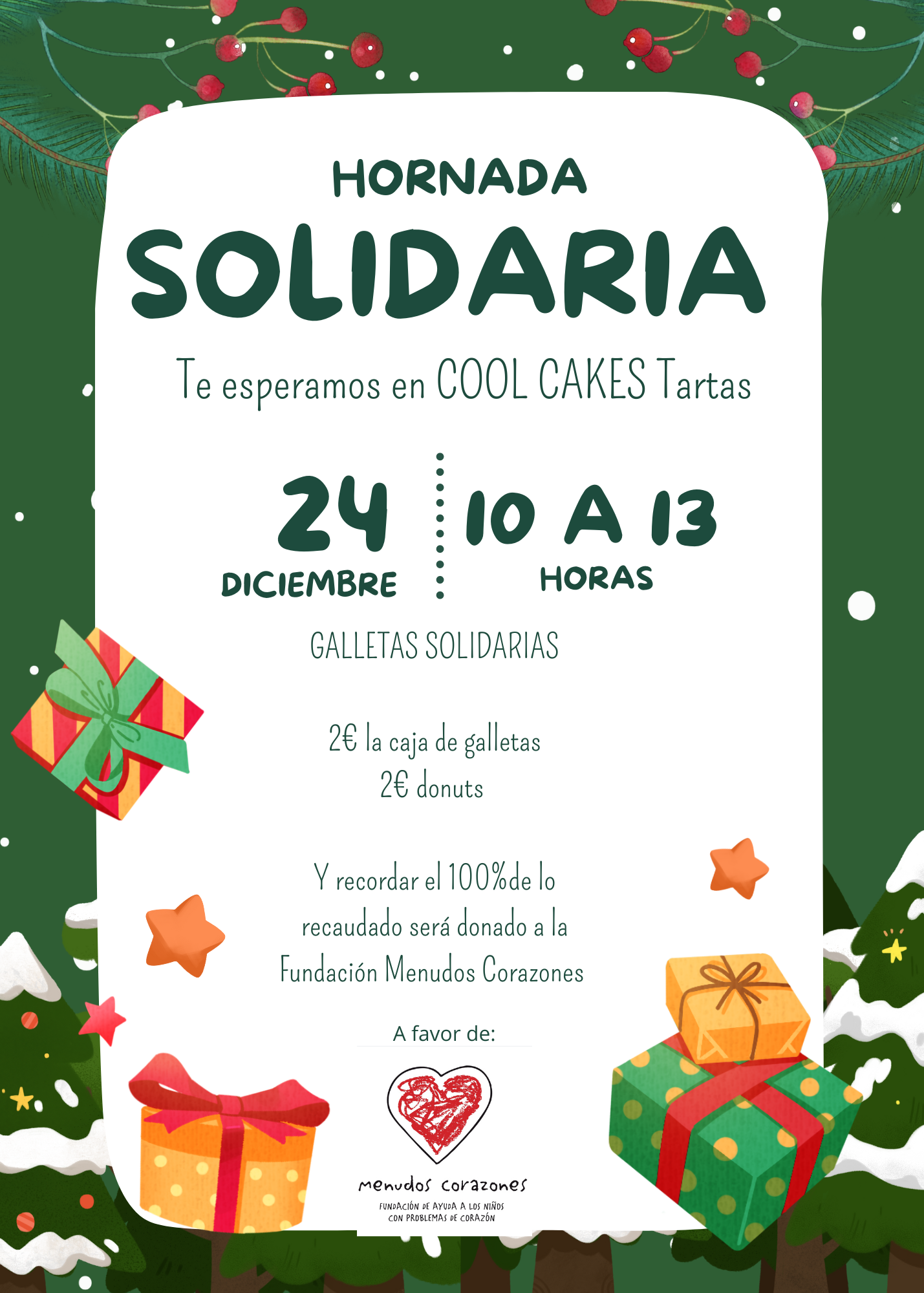 Hornada Galletas Solidarias con Menudos Corazones