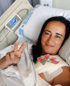 Natalia, portadora de marcapasos, tras la implantación del aparato