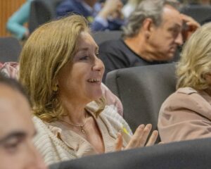 Asistente a la Jornada por las cardiopatías congénitas en el Congreso de los Diputados.