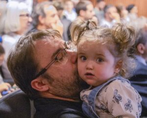 Asistentes a la Jornada por las cardiopatías congénitas en el Congreso de los Diputados.