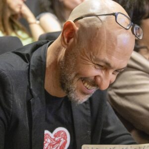 Eduardo López, del patronato de Menudos Corazones, durante la Jornada en el Congreso delos Diputados.