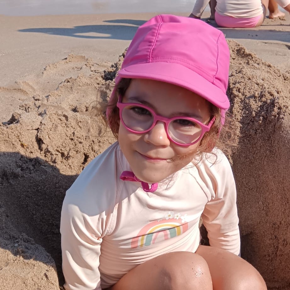 Daniela, en la playa