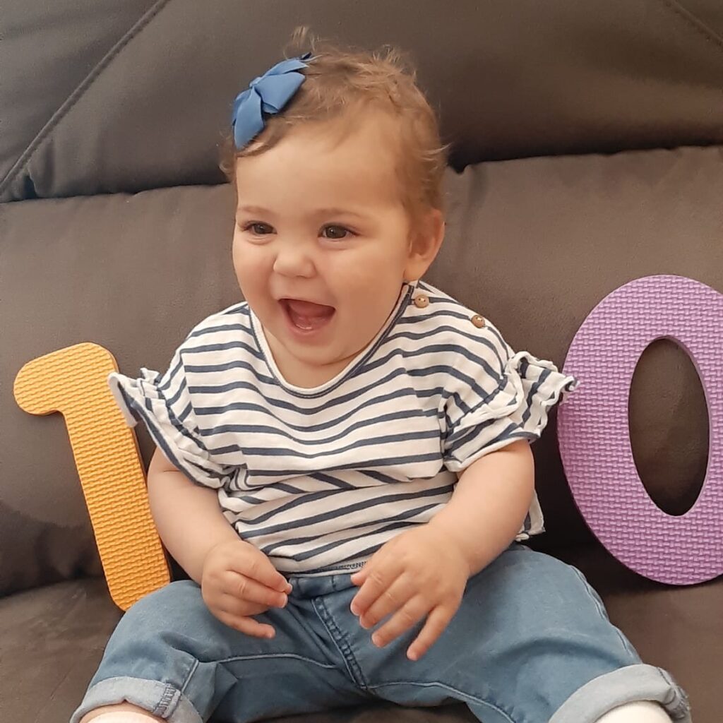 Daniela, con 10 meses.