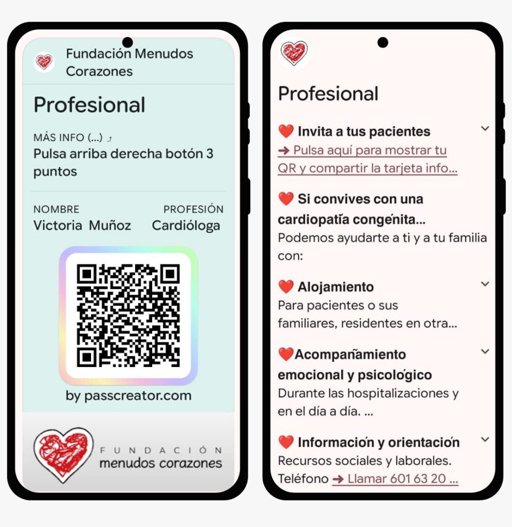 <div>Esta nueva herramienta permite a profesionales sociosanitarios compartir de forma rápida recursos de apoyo de Menudos Corazones con pacientes con cardiopatías congénitas y sus familias.</div>